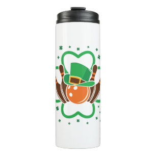 Shamrock Bowling Bowler St. Patricks Day Thermal Tumbler