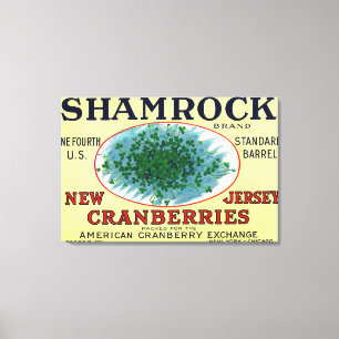 Shamrock Brand Cranberry Label Canvas Print