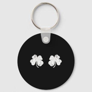 Shamrock Breast Shirt Irish S Breasties St Patrick Key Ring