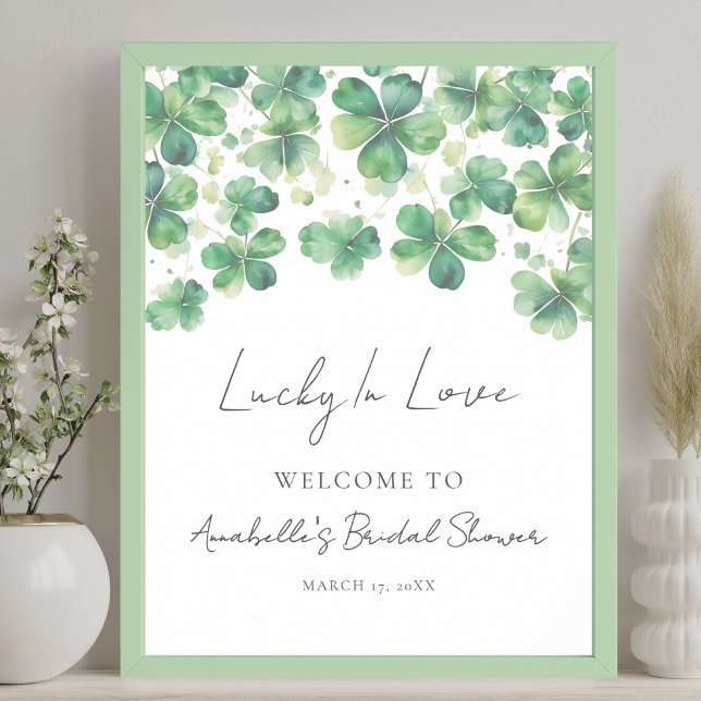 Shamrock Bridal Shower Welcome Sign (Shamrock Bridal Shower Welcome Sign)