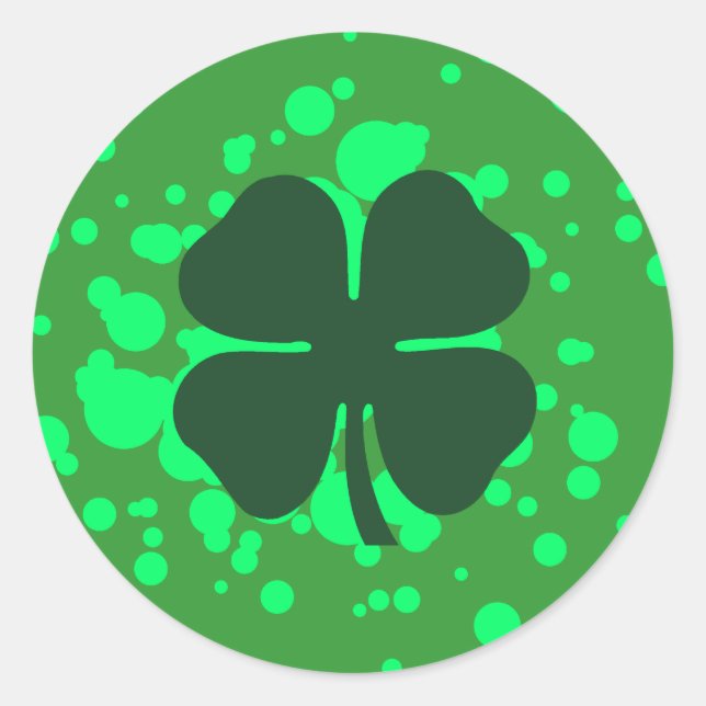 shamrock bubbles classic round sticker (Front)