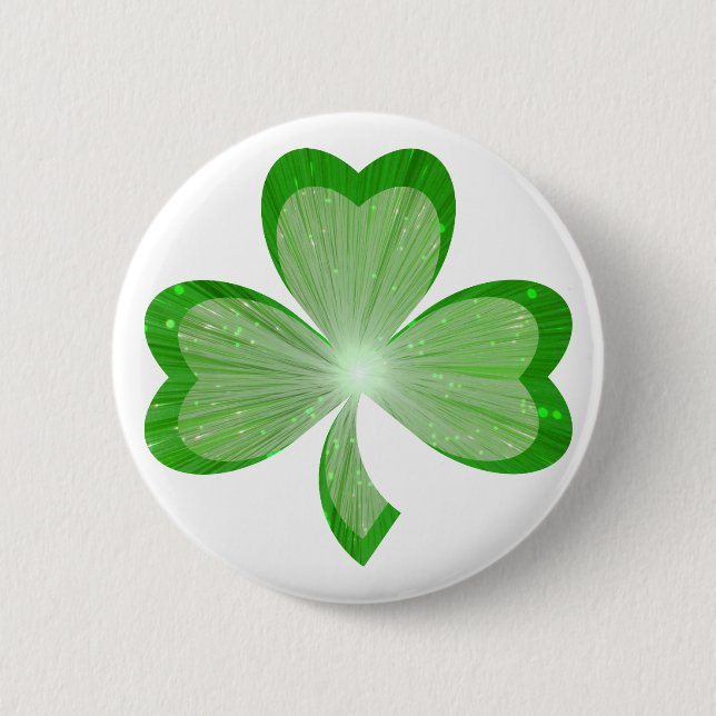 Shamrock button badge white (Front)