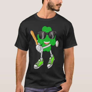 Shamrock C Playing Baseball St Patrick's Day Men B T-Shirt