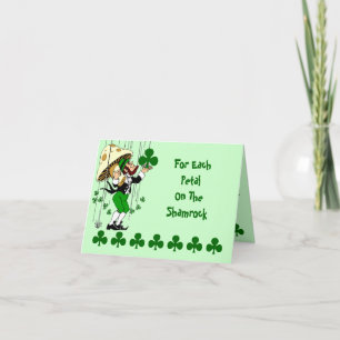 Shamrock Card Irish Blessing St. Patrick's Day