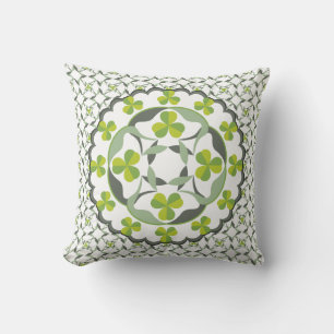 Shamrock Celtic Inspired Pattern St. Patrick’s Day Cushion
