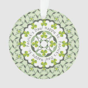 Shamrock Celtic Inspired Pattern St. Patrick’s Day Ornament