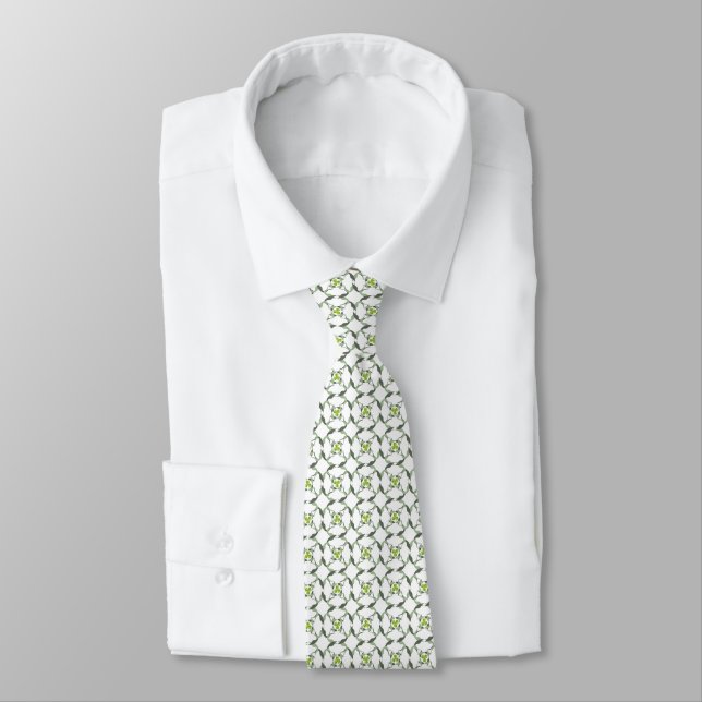 Shamrock Celtic Inspired Pattern St. Patrick’s Day Tie (Tied)