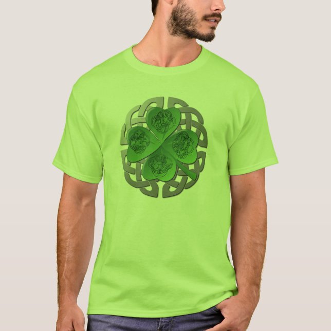 Shamrock - Celtic Knot - 4 Evangelists T-Shirt (Front)