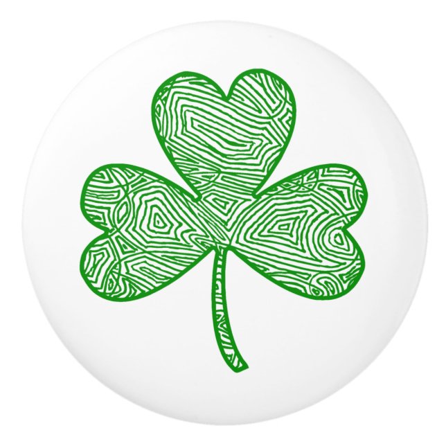 Shamrock Ceramic Knob (Front)