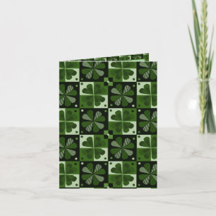 Shamrock Chequerboard Pattern Card