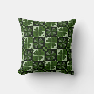 Shamrock Chequerboard Pattern  Cushion