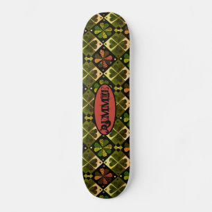 Shamrock Chequerboard Pattern   Skateboard