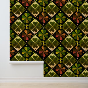 Shamrock Chequerboard Wallpaper