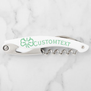 Shamrock Clover Custom Corkscrew