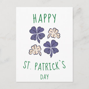 Shamrock Clover Happy St. Patrick`s day Postcard