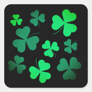 Shamrock Clover Irish Party Irish Birthday Ireland Square Sticker
