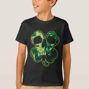 Shamrock Clover Skull Cool Irish St Patricks Day M T-Shirt