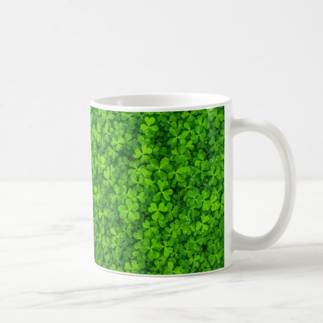 Shamrock Clovers Green Irish Symbol Ireland Coffee Mug (Right)