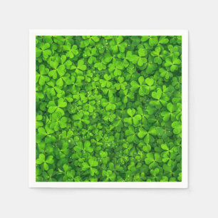 Shamrock Clovers Photography Irish Saint Patrick Napkin