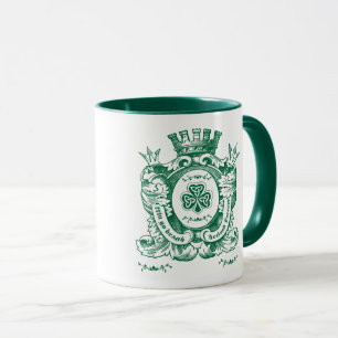 Shamrock Coat of Arm Crest St.Patrick's Day Mugs