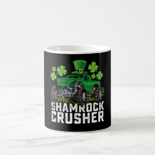 Shamrock Crusher St Patricks Day Monster Truck Coffee Mug