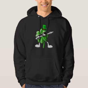 Shamrock Dabbing For Boys Kids Adult St Patrick's  Hoodie