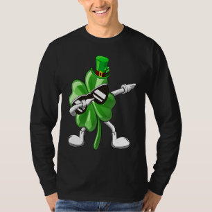 Shamrock Dabbing For Boys Kids Adult St Patrick's  T-Shirt