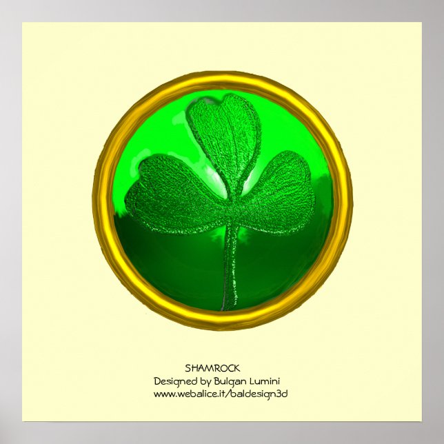 Shamrock detail from SAINT PATRICK'S CELTIC HEART Poster (Front)