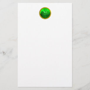 Shamrock detail from SAINT PATRICK'S CELTIC HEART Stationery