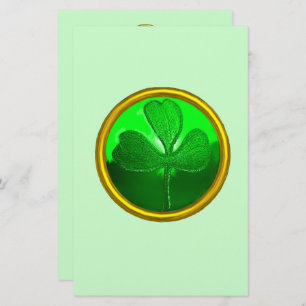 Shamrock detail from SAINT PATRICK'S CELTIC HEART  Stationery