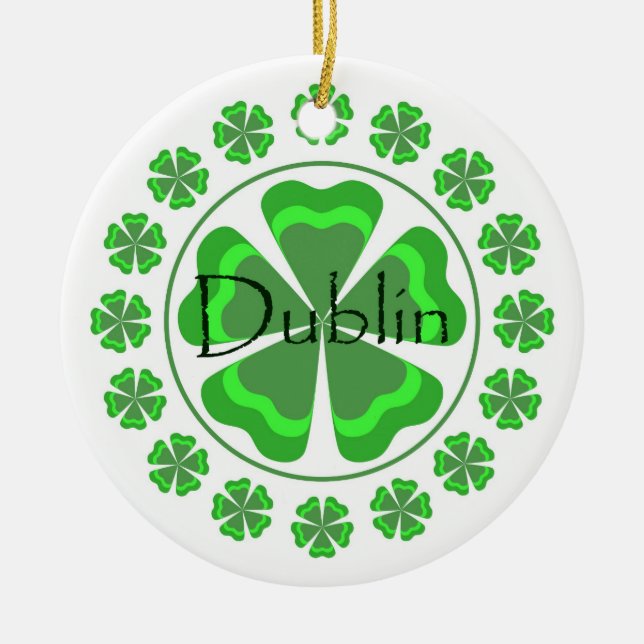 Shamrock Dublin Ornament (Front)