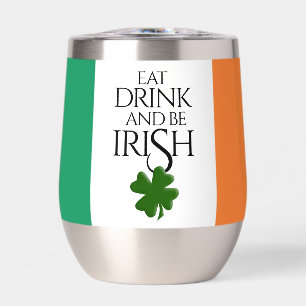Shamrock Eat Drink and Be Irish Flag