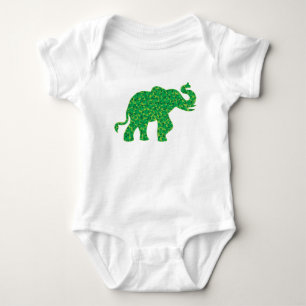 Shamrock Elephants Baby Bodysuit