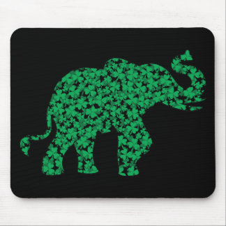 Shamrock Elephants Mouse Pad