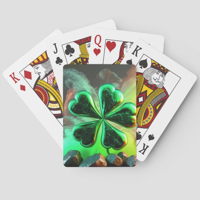 Shamrock Explosion Playing Cards (Back)