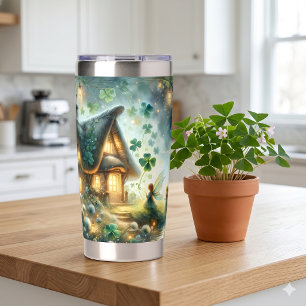 Shamrock Fairy Cottage Glow Insulated Tumbler