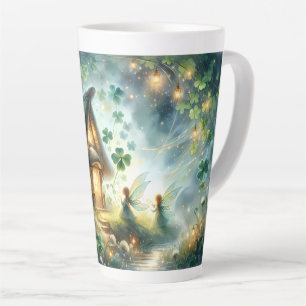 Shamrock Fairy Cottage Glow Latte Mug