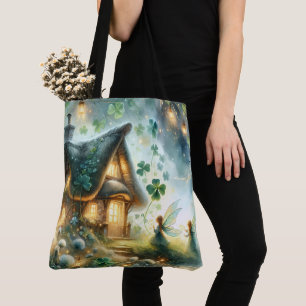 Shamrock Fairy Cottage Glow Tote Bag