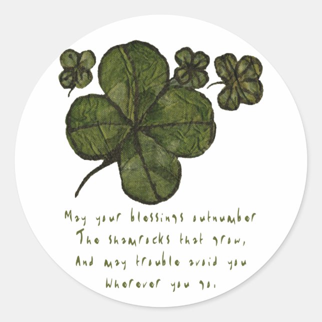 Shamrock Fields Classic Round Sticker (Front)