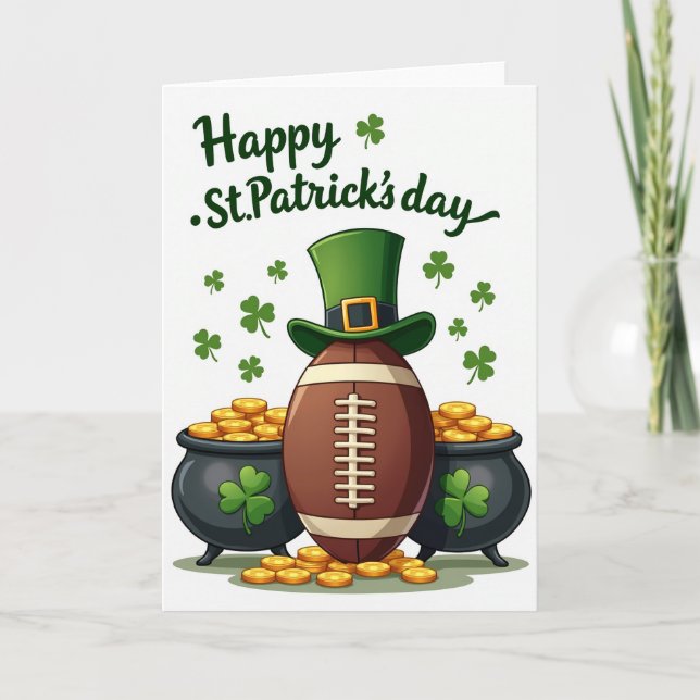 Shamrock Football Pattern Card (Front)