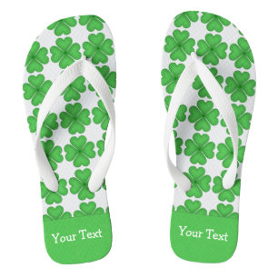 Shamrock Four leaf Clover Hearts Jandals