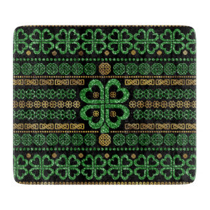 Shamrock Four-leaf clover Ornament Cutting Board