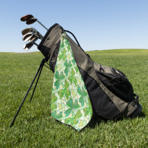 Shamrock Fragments Golf Towel