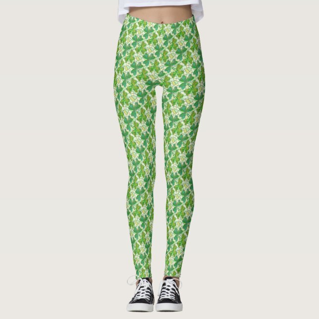 Shamrock Fragments  Leggings (Front)