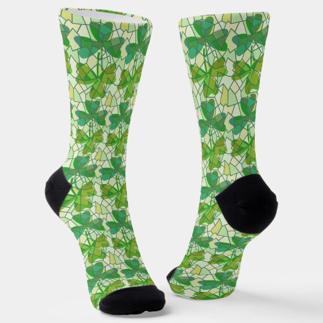 Shamrock Fragments Socks (Angled)