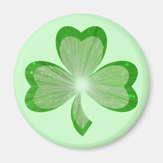 Shamrock fridge magnet green