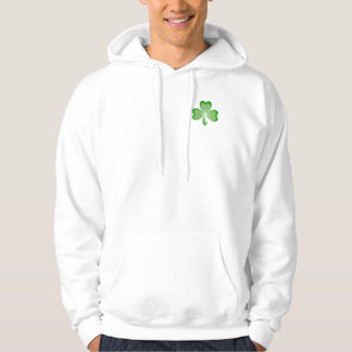 Shamrock front and back hooded sweatshirt