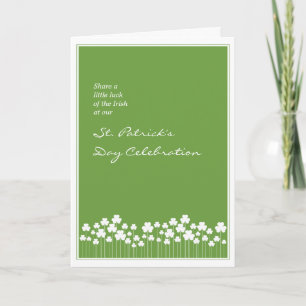 Shamrock Garden St Patricks Day Card
