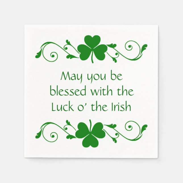 Shamrock Garland Napkin (Front)