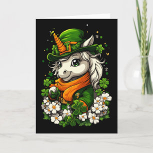 Shamrock Girls Boys Kids Leprechaun St Patricks Da Card